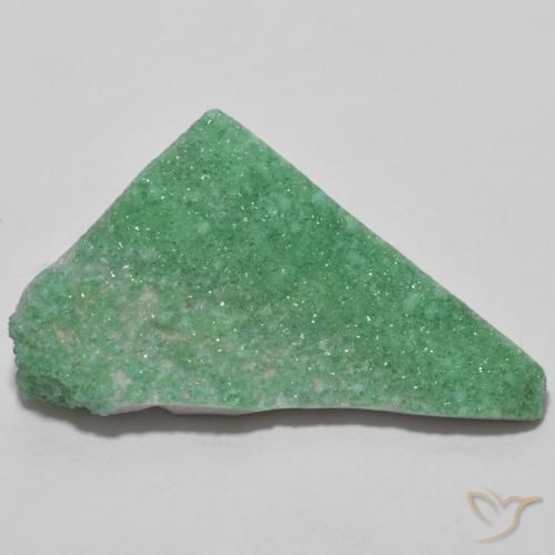 13.75ct Naturel Medium Light Green Druzy Variscite, Fantaisie, Opaque