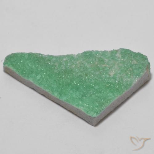 Variscite druzy Medium Light Green naturelle Fantaisie, 13.75 ct, Opaque
