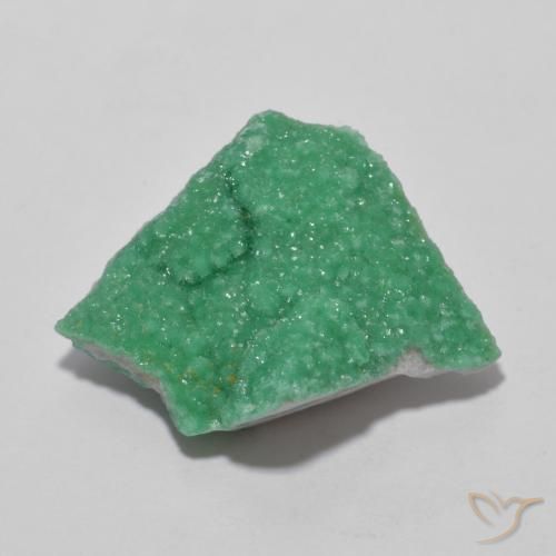 9.90ct Naturel Vert fougère profond Variscite druzy, Fantaisie, Opaque