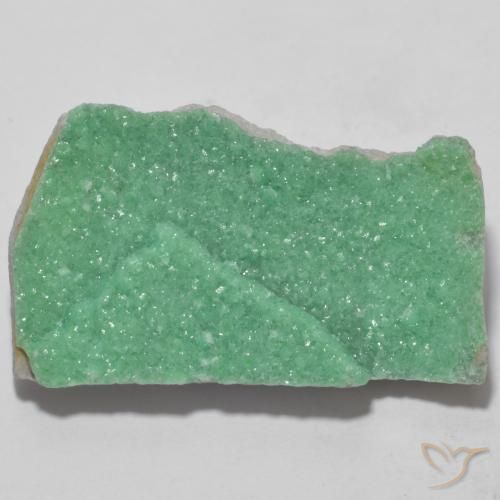 10.06ct Naturel Vert moyen Druzy Variscite, Fantaisie, Opaque