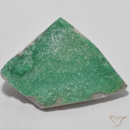 10.29ct Naturel Vert basilic léger Druzy Variscite, Fantaisie, Opaque