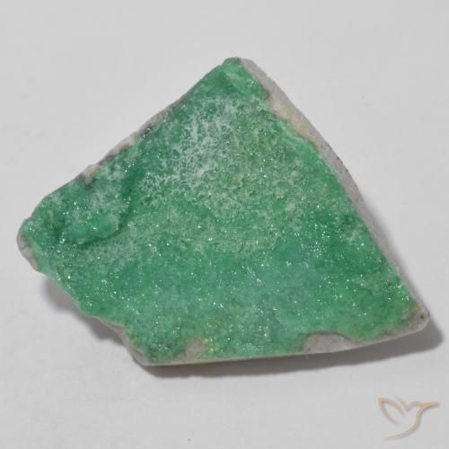 Variscite druzy Vert basilic léger naturelle Fantaisie, 10.29 ct, Opaque