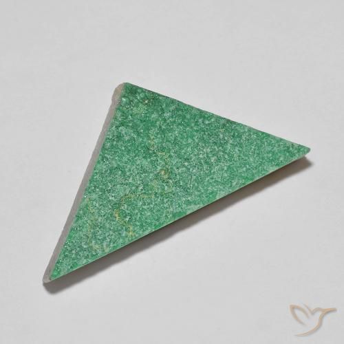 Druzy Variscite Vert fougère profond naturelle Trillion, 14.47 ct, Opaque