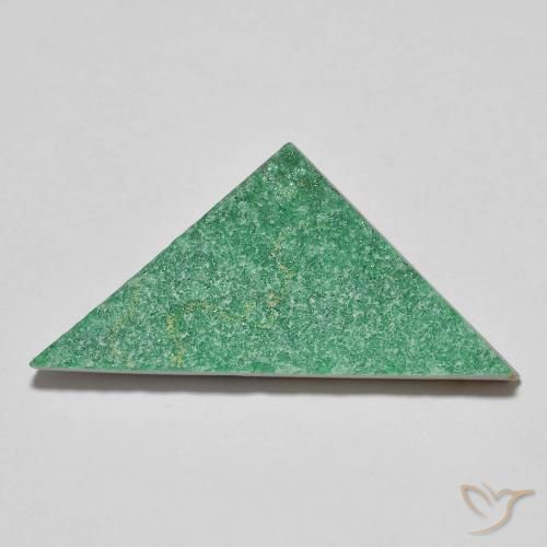 Druzy Variscite Vert fougère profond naturelle Trillion, 14.47 ct, Opaque