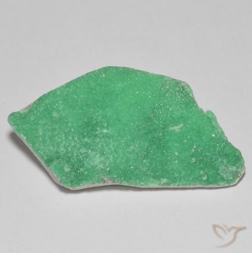 19.87ct Naturel Vert trèfle Druzy Variscite, Fantaisie, Opaque