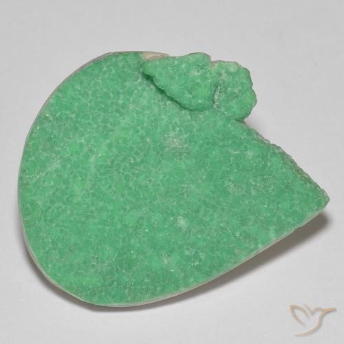 Druzy Variscite Vert trèfle léger naturelle En forme de poire, 17.18 ct, Opaque