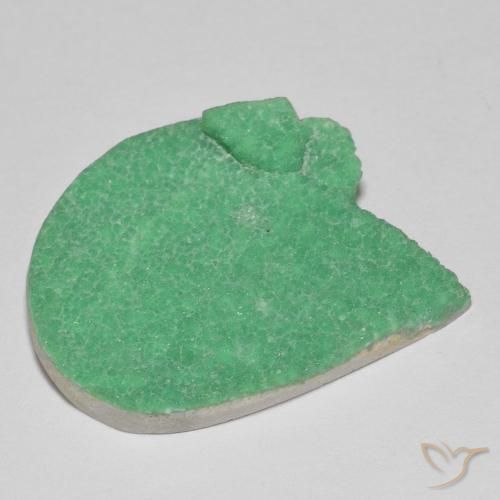 Druzy Variscite Vert trèfle léger naturelle En forme de poire, 17.18 ct, Opaque