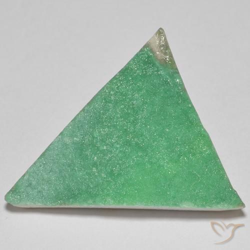 Druzy Variscite Vert moyen naturelle Trillion, 19.40 ct, Opaque