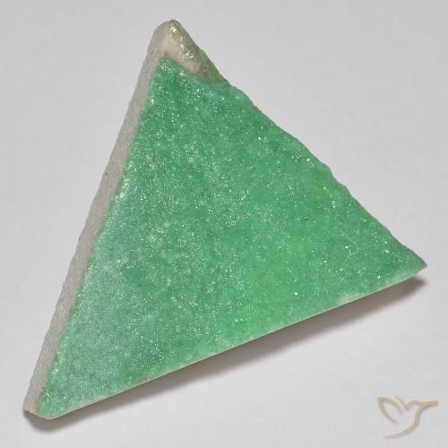Druzy Variscite Vert moyen naturelle Trillion, 19.40 ct, Opaque