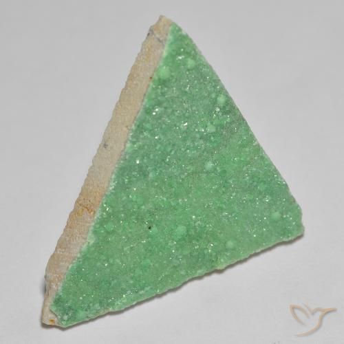 Variscite druzy Vert clair naturelle Trillion, 11.89 ct, Opaque