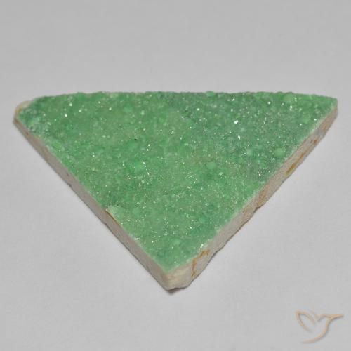 Variscite druzy Vert clair naturelle Trillion, 11.89 ct, Opaque
