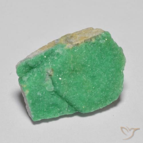 Variscite druzy Menthe verte naturelle Fantaisie, 5.44 ct, Opaque