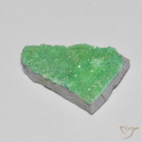 Variscite druzy Vert trèfle naturelle Fantaisie, 4.05 ct, Opaque