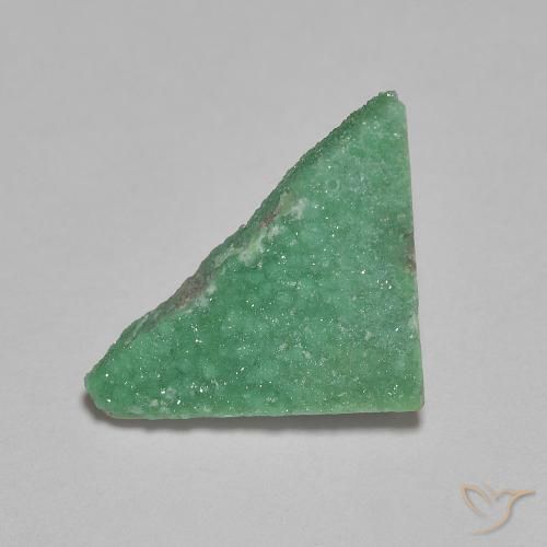 2.61ct Naturel Vert clair Druzy Variscite, Trillion, Opaque