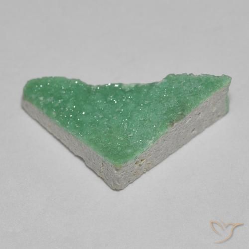 Variscite druzy Vert clair naturelle Trillion, 2.61 ct, Opaque