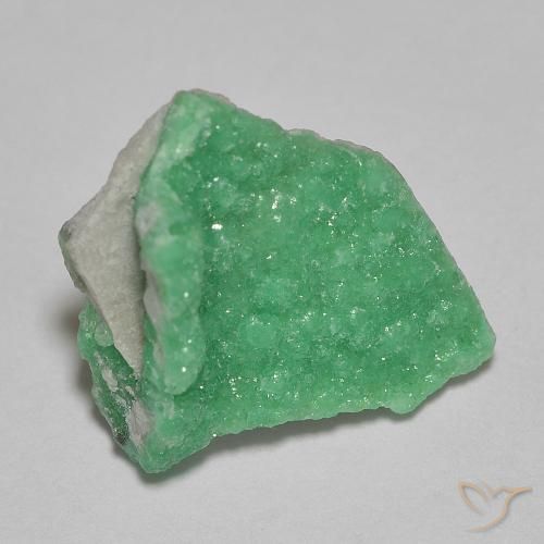 Variscite druzy Vert basilic léger naturelle Fantaisie, 3.27 ct, Opaque