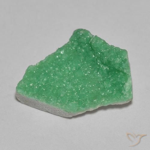 Variscite druzy Vert basilic léger naturelle Fantaisie, 3.27 ct, Opaque
