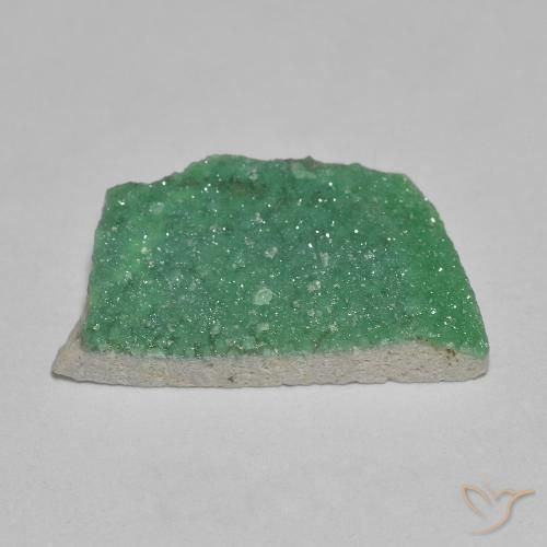 Variscite druzy Vert moyen naturelle Fantaisie, 3.73 ct, Opaque