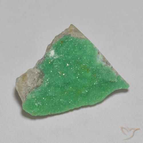 Variscite druzy Vert jaunâtre naturelle Fantaisie, 4.35 ct, Opaque