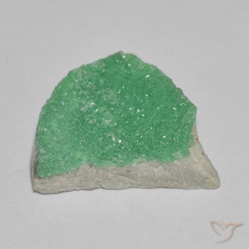 Variscite druzy Vert jaunâtre naturelle Fantaisie, 4.16 ct, Opaque