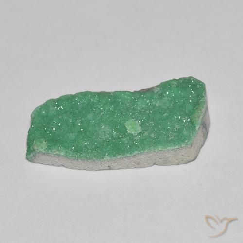 Variscite druzy Vert brillant naturelle Fantaisie, 3.88 ct, Opaque