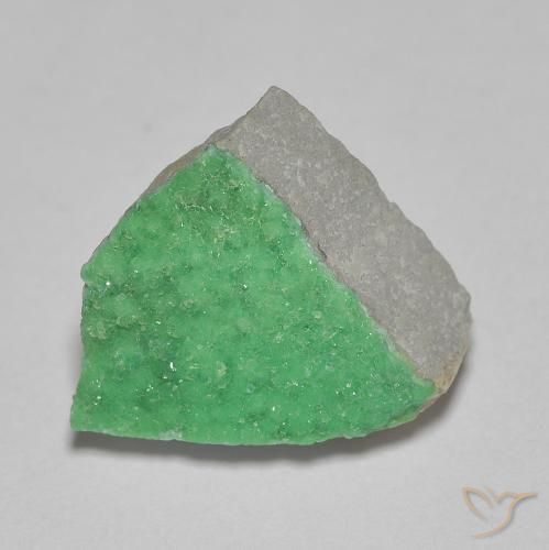 4.23ct Naturel Vert trèfle léger Druzy Variscite, Fantaisie, Opaque