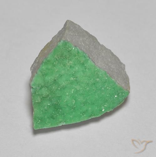 Variscite druzy Vert trèfle léger naturelle Fantaisie, 4.23 ct, Opaque