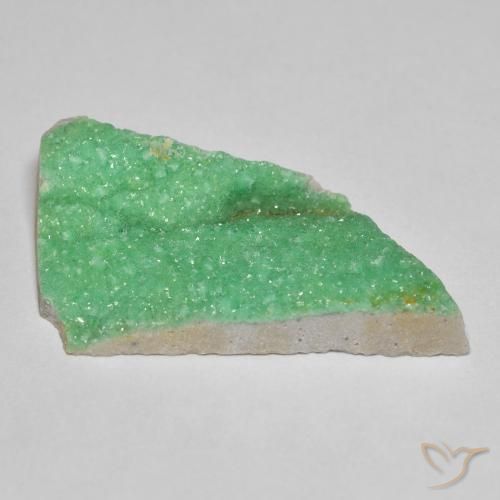 Variscite druzy Vert jaunâtre naturelle Fantaisie, 10.71 ct, Opaque