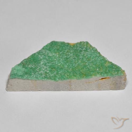 Variscite druzy Vert moyen naturelle Fantaisie, 17.22 ct, Opaque