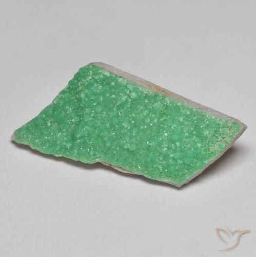 Variscite druzy Vert trèfle naturelle Fantaisie, 12.49 ct, Opaque