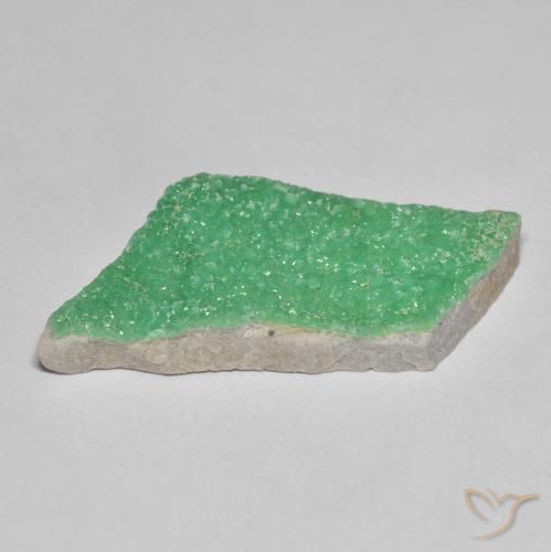 Variscite druzy Vert trèfle naturelle Fantaisie, 12.49 ct, Opaque
