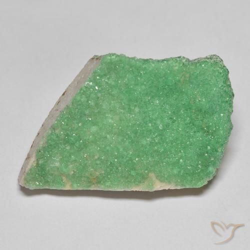 18.05ct Naturel Vert trèfle léger Druzy Variscite, Fantaisie, Opaque