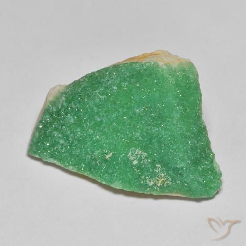 Druzy Variscite Vert fougère profond naturelle Fantaisie, 12.53 ct, Opaque