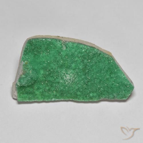 Variscite druzy Menthe verte naturelle Fantaisie, 11.70 ct, Opaque