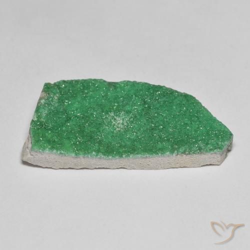 Variscite druzy Menthe verte naturelle Fantaisie, 11.70 ct, Opaque