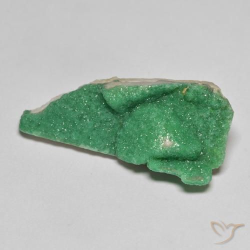 8.95ct Naturel Vert fougère profond Variscite druzy, Fantaisie, Opaque