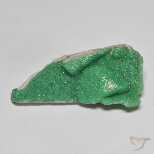 Variscite druzy Vert fougère profond naturelle Fantaisie, 8.95 ct, Opaque