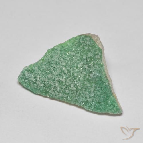 7.45ct Naturel Vert trèfle Druzy Variscite, Fantaisie, Opaque