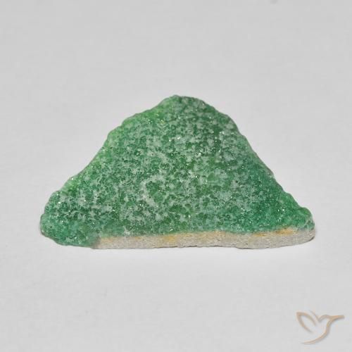 Variscite druzy Vert trèfle naturelle Fantaisie, 7.45 ct, Opaque