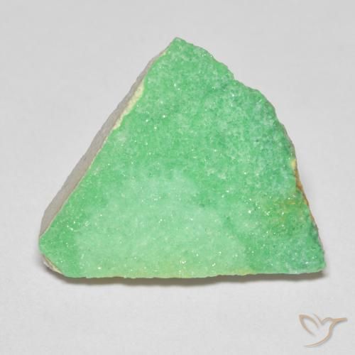 7.84ct Naturel Vert jaunâtre pâle Druzy Variscite, Fantaisie, Opaque