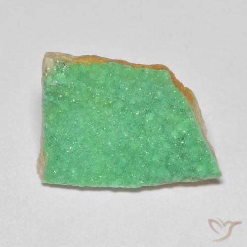 5.72ct Naturel Vert moyen Variscite druzy, Fantaisie, Opaque