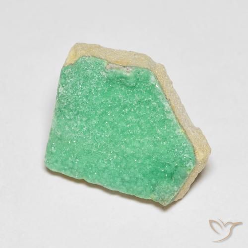 6.07ct Naturel Menthe verte Druzy Variscite, Fantaisie, Opaque