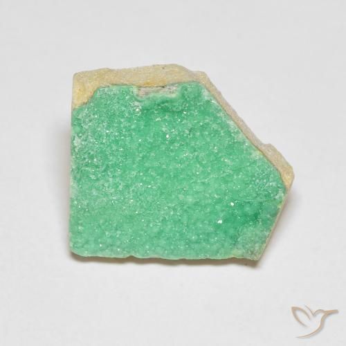 Variscite druzy Menthe verte naturelle Fantaisie, 6.07 ct, Opaque