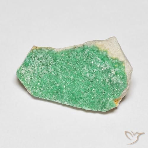 Variscite druzy Vert trèfle naturelle Fantaisie, 6.19 ct, Opaque
