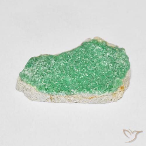 Variscite druzy Vert trèfle naturelle Fantaisie, 6.19 ct, Opaque