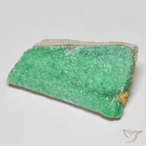 Variscite druzy Vert basilic léger naturelle Fantaisie, 7.28 ct, Opaque