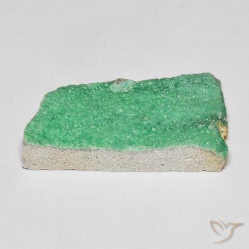 Variscite druzy Vert basilic léger naturelle Fantaisie, 7.28 ct, Opaque