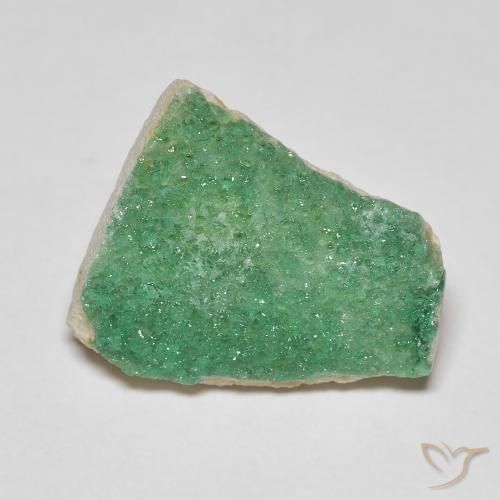 Variscite druzy Vert moyen naturelle Fantaisie, 6.88 ct, Opaque