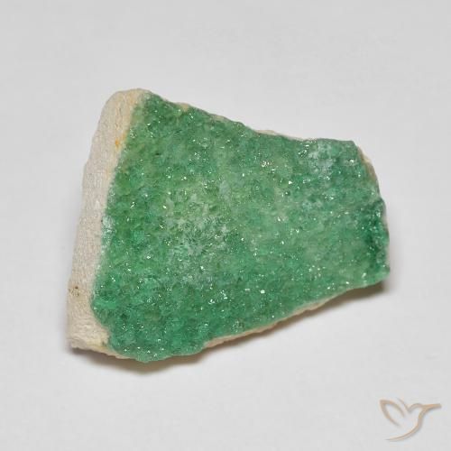 Variscite druzy Vert moyen naturelle Fantaisie, 6.88 ct, Opaque