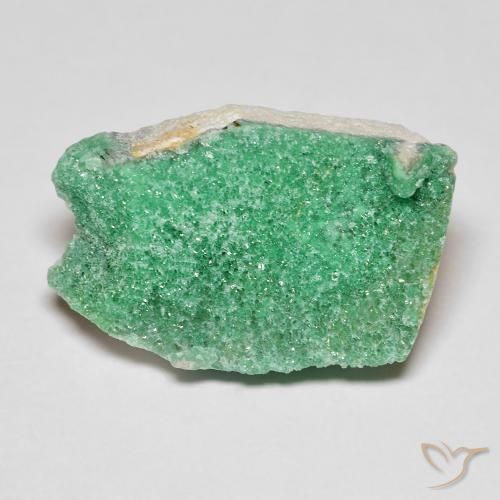 8.15ct Naturel Vert trèfle Druzy Variscite, Fantaisie, Opaque
